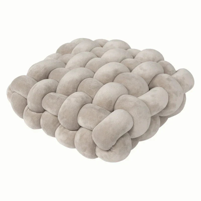 Grey Knot Square Pillows