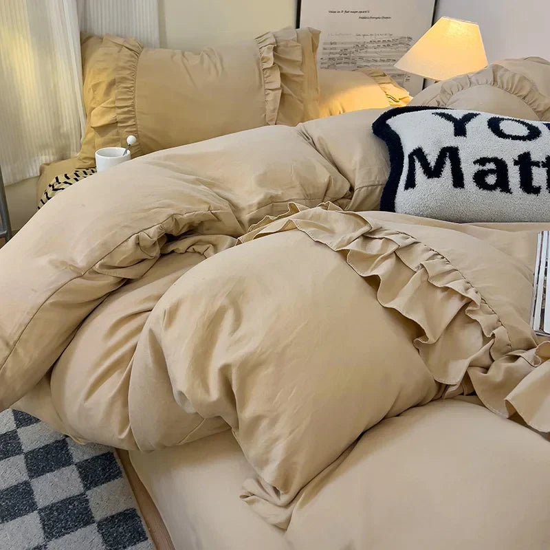 Microfiber Lace Duvet Set