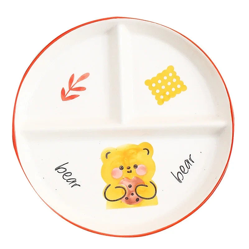 Ceramic Cartoon Divider Plate