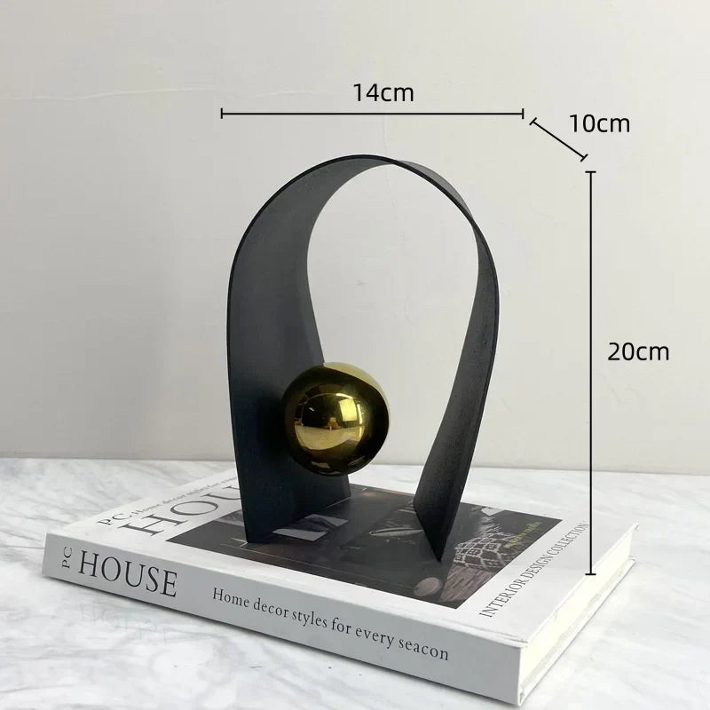 Gold Metal Geometric Sculpture