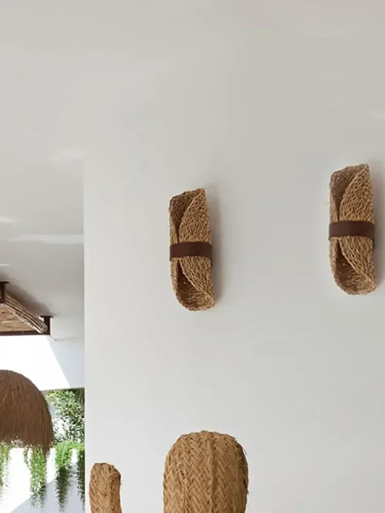 Rattan Wabi Sabi Wall Sconce