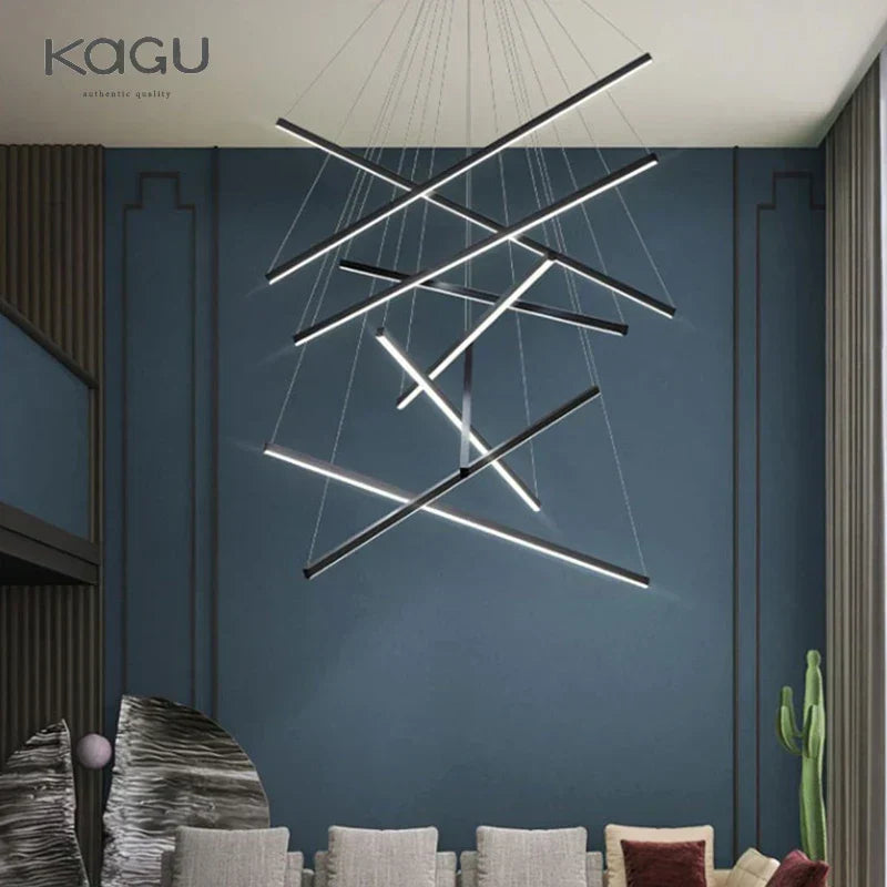 Modern LED Stair Hall Chandelier