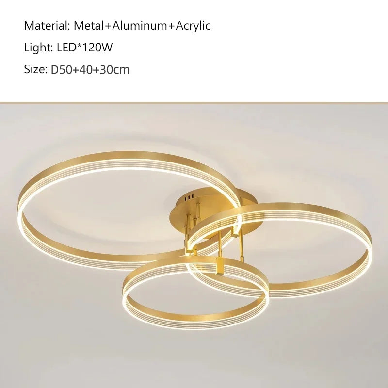 Gold Acrylic Round Light