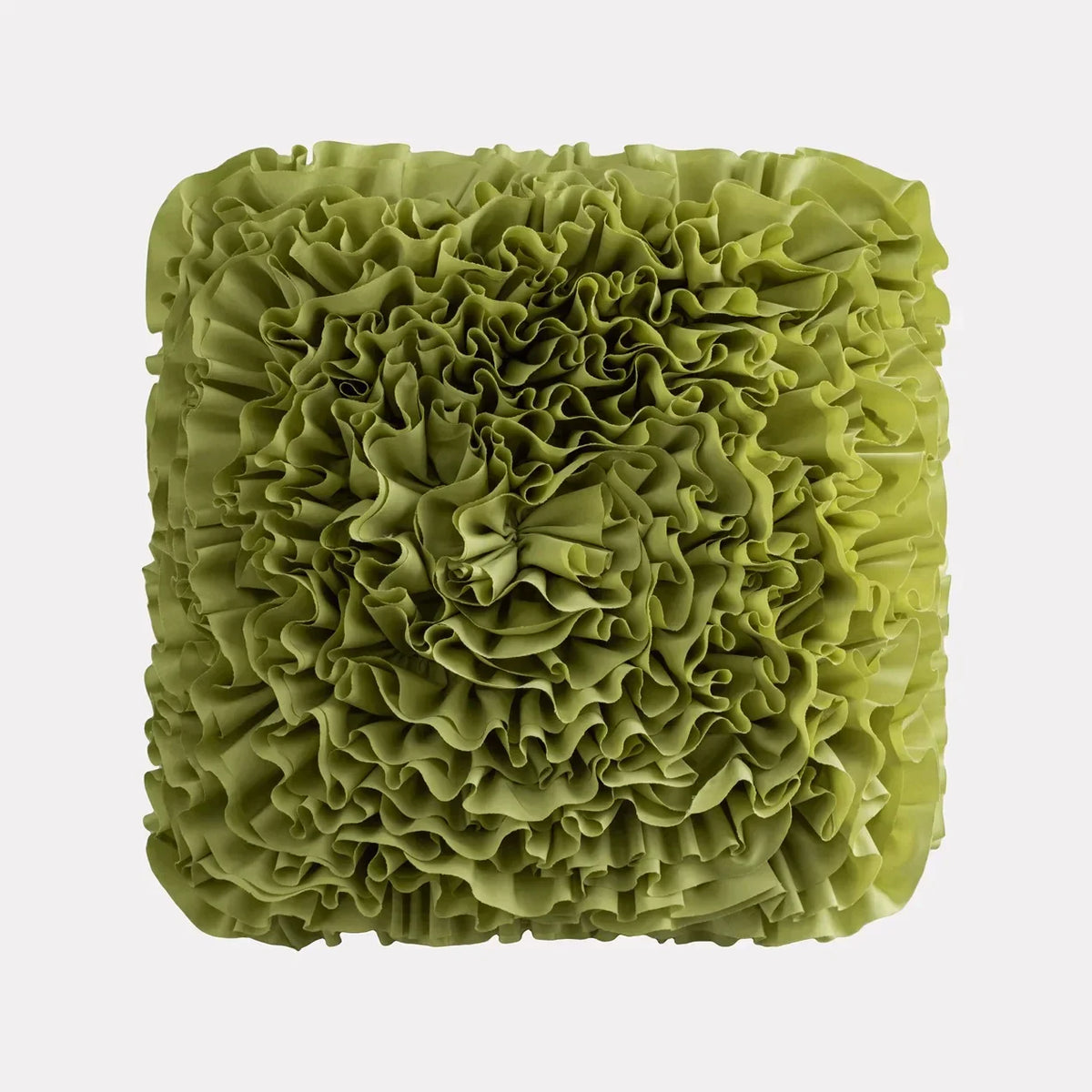 Green Floral Square Pillowcase