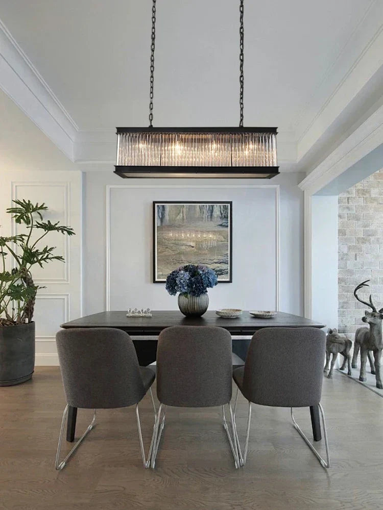 Glass Rectangle Pendant Light