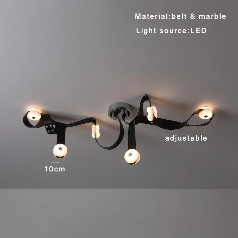 Leather Marble Dimmable Pendant