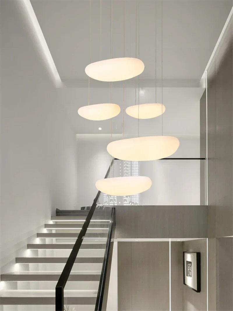 White Pebble Pendant Light