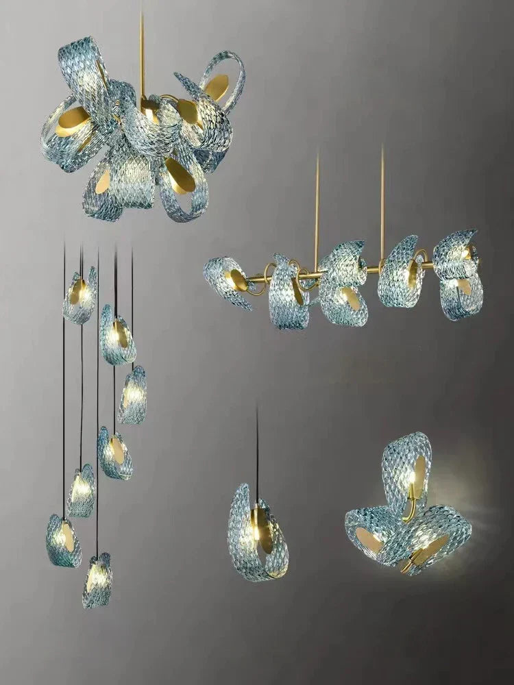 Copper Peacock Ceiling Chandelier
