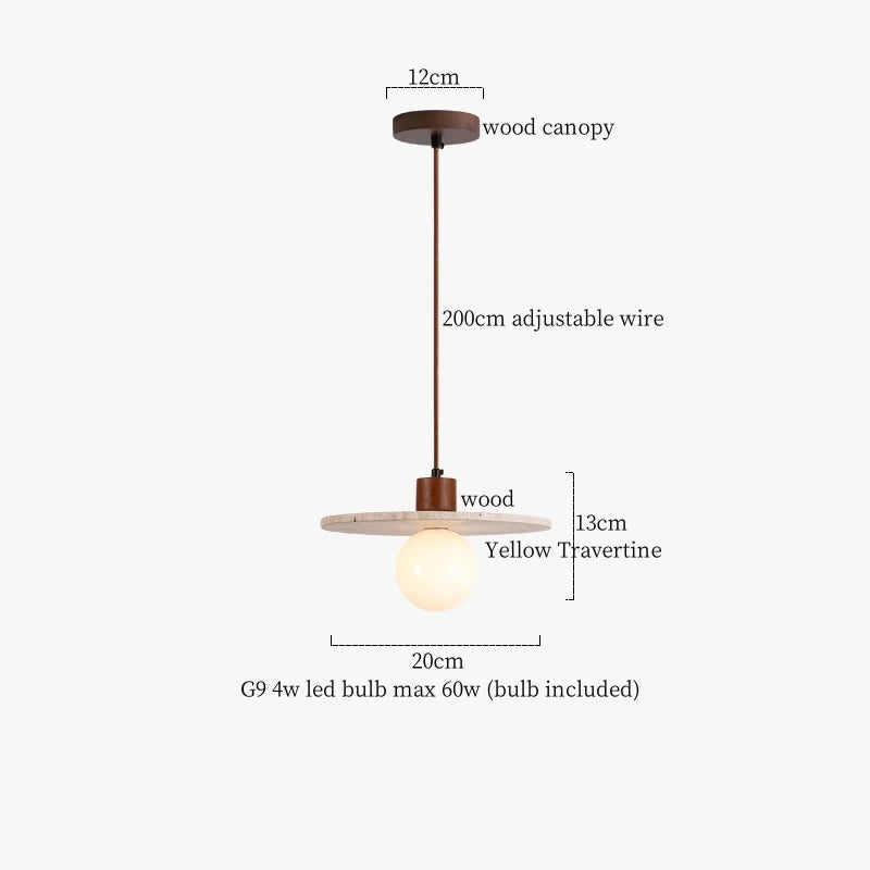 Travertine Wabi Sabi Lamp