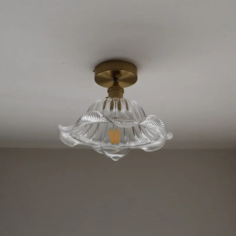 Green Glass LED Ceiling Light