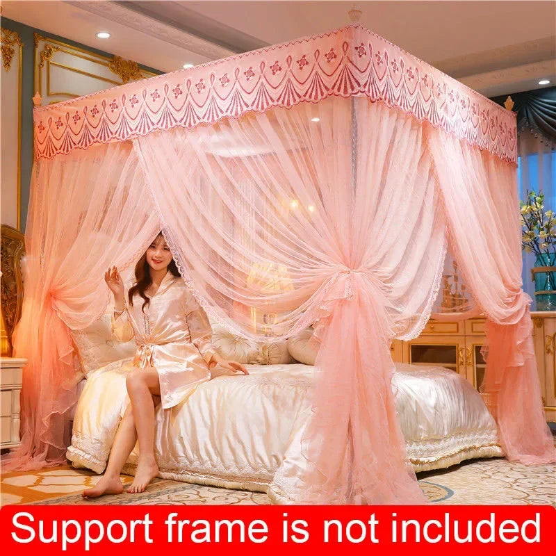 Lace Pleated Bed Canopy