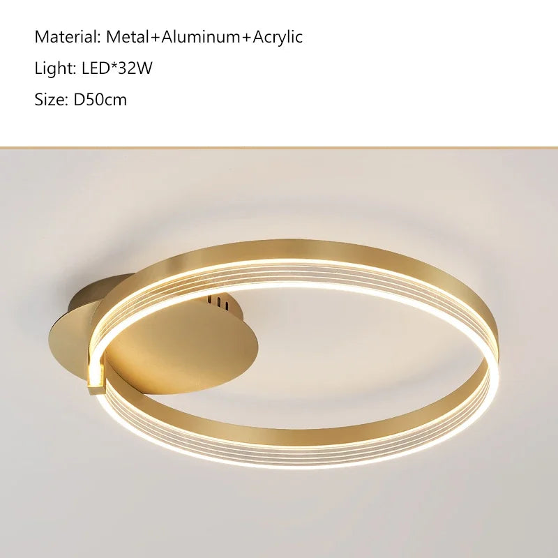 Gold Acrylic Round Light