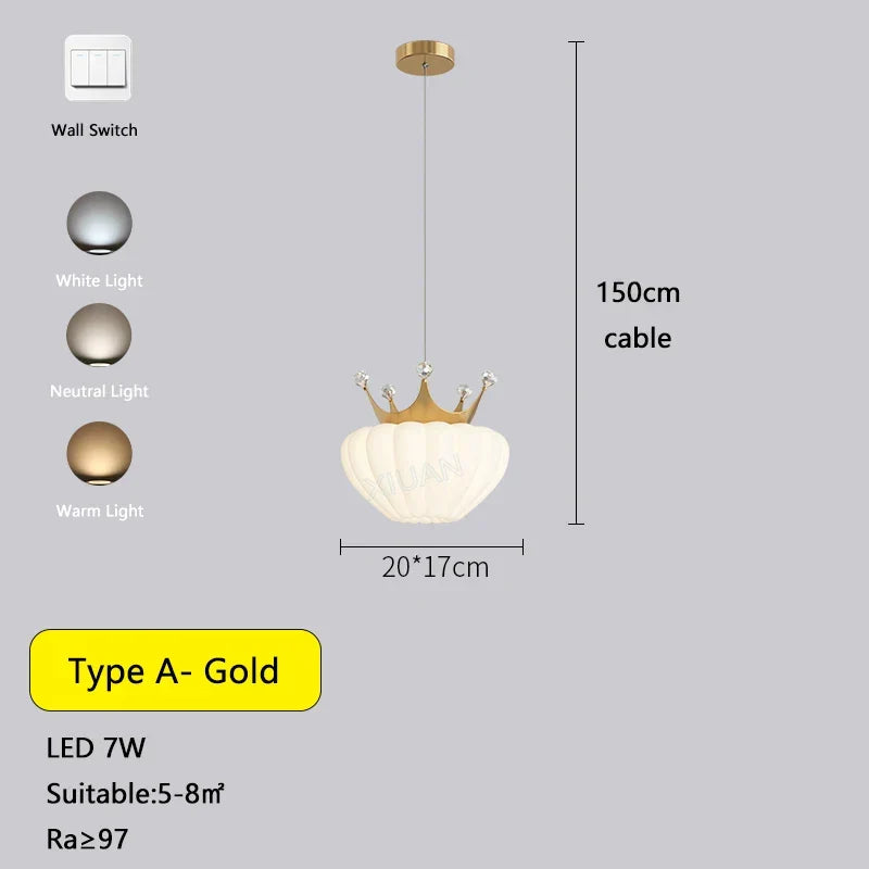 Gold Cloud Pendant Light For Childrens Room