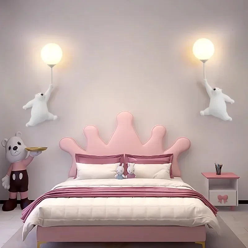 Bear Moon Wall Light