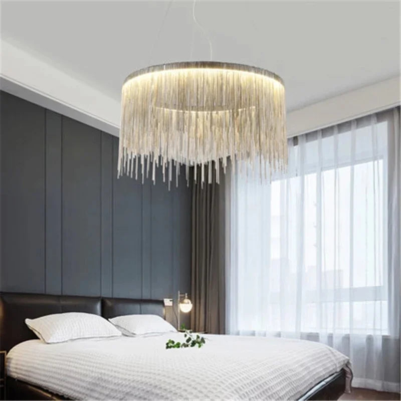 Gold Chain LED Chandelier