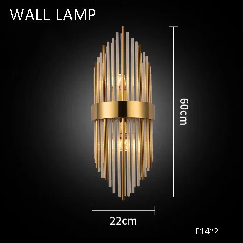 Gold Crystal LED Light Chandelier