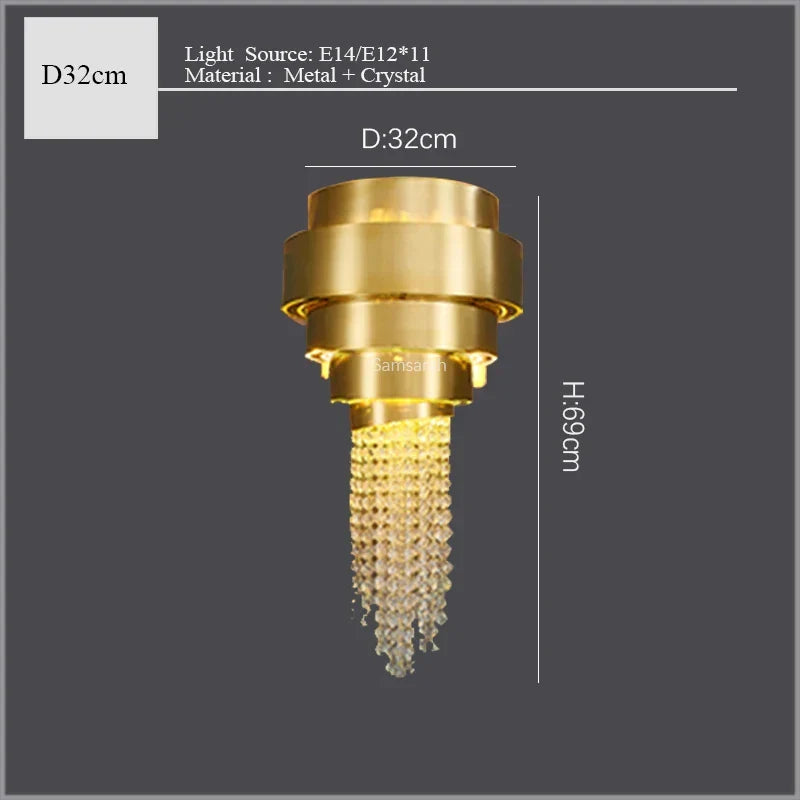 Golden Crystal Luxury Chandelier