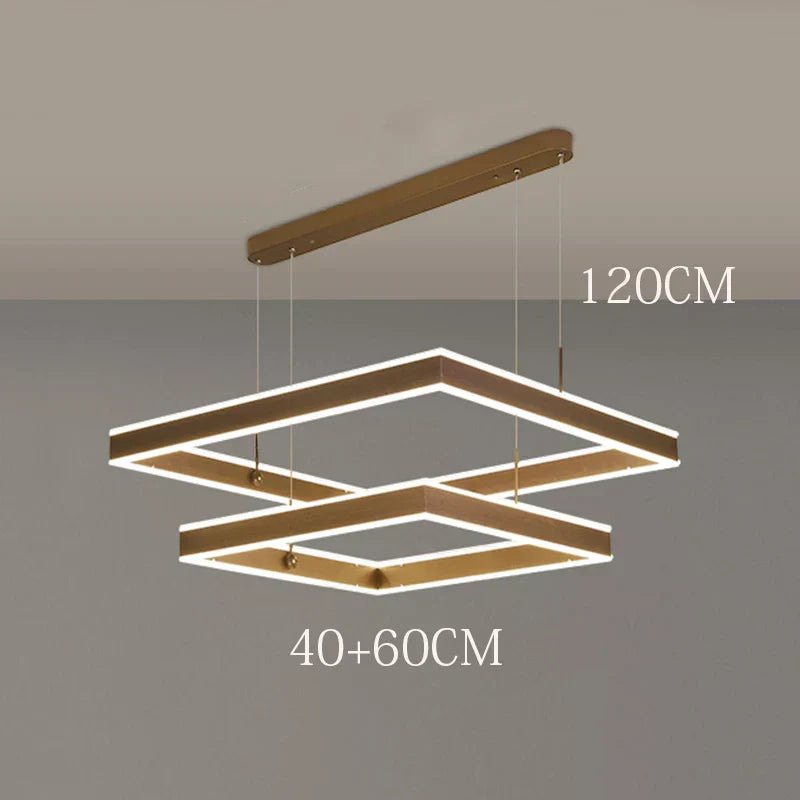 Chrome LED Pendant Light 6-Head Coffee Finish