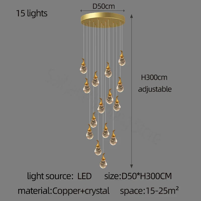 Crystal Gourd Chandelier