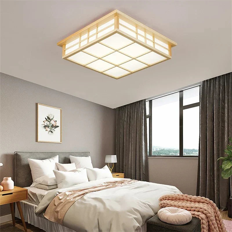 Wooden Square LED Light