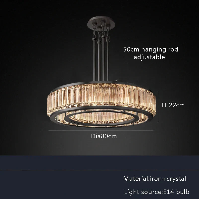Gold Crystal LED Light Chandelier