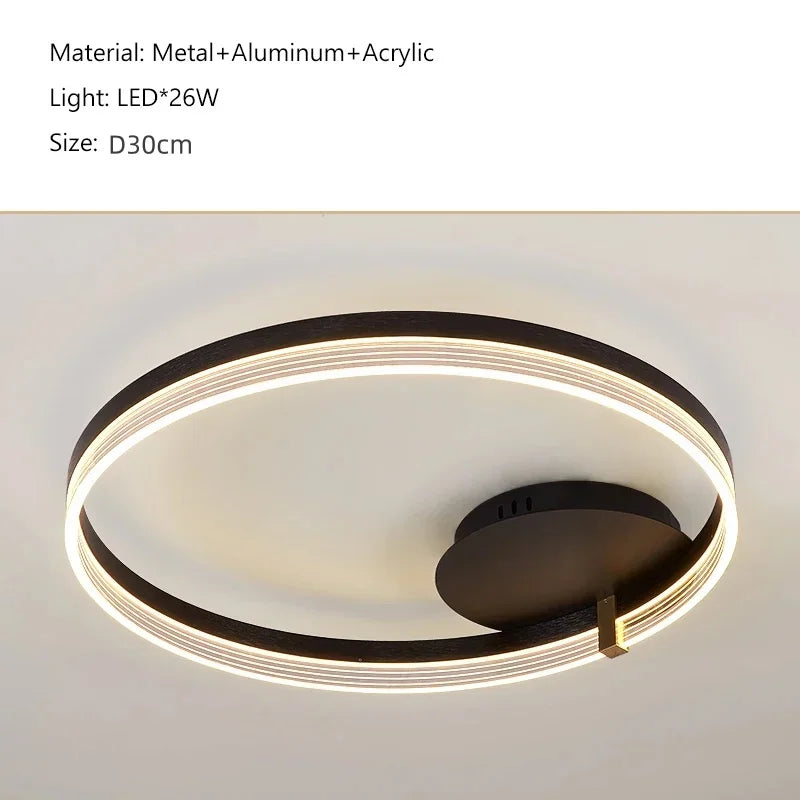 Gold Acrylic Round Light