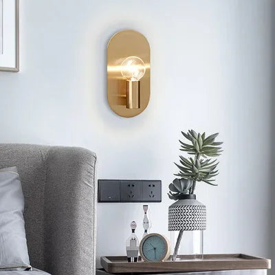 Gold Modern Wall Sconce With Metal Construction