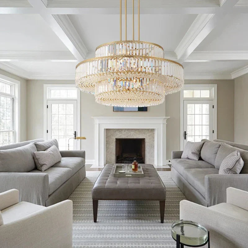 Gold Crystal Multi-layer Lights