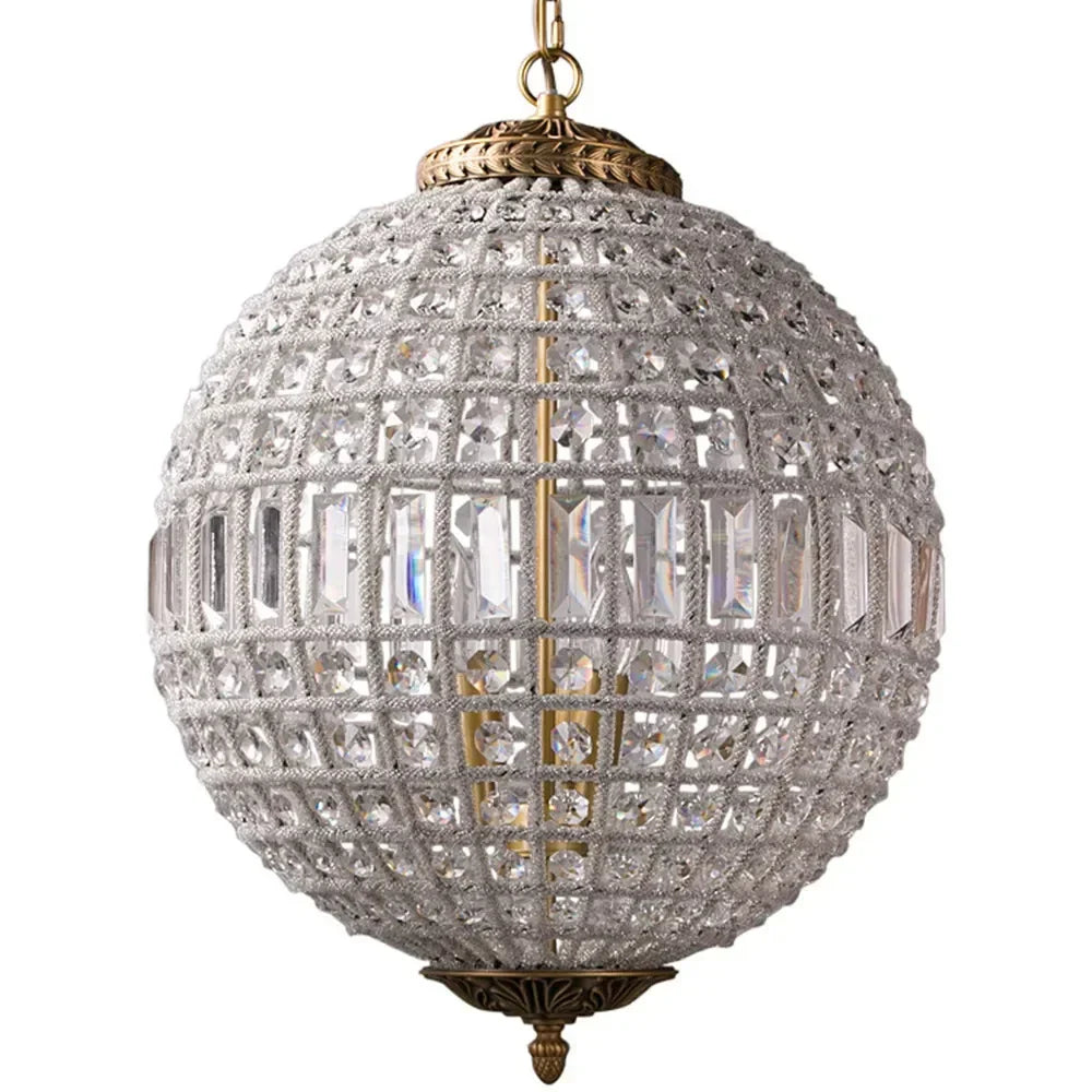 Mid Century Crystal Chandelier