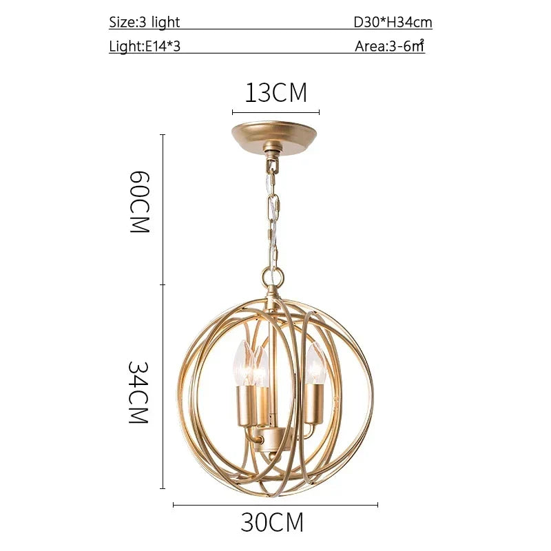Gold Crystal Ring Chandelier D40cm Quality