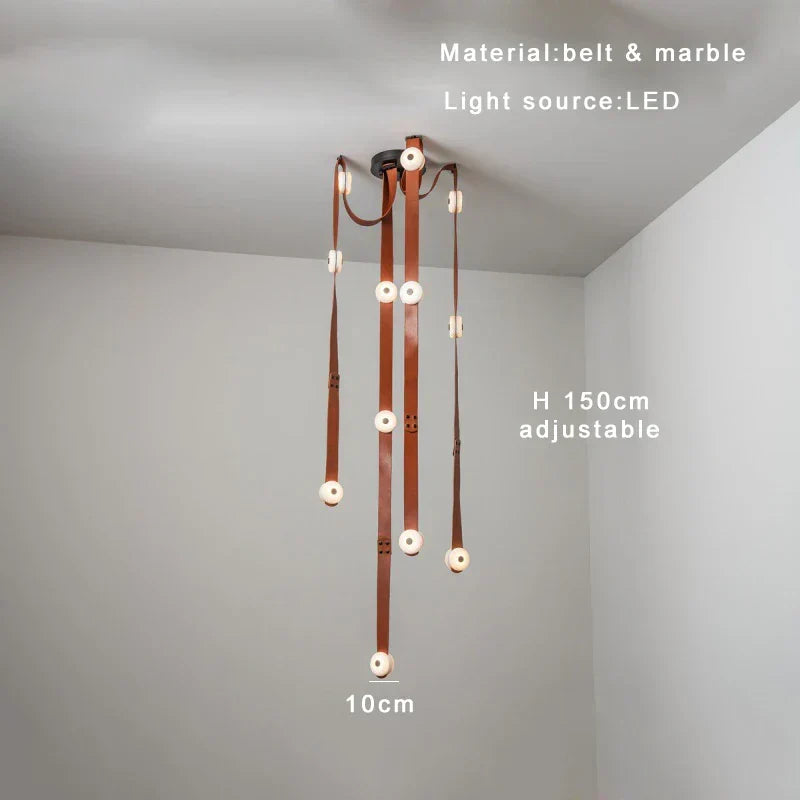 Leather Marble Dimmable Pendant