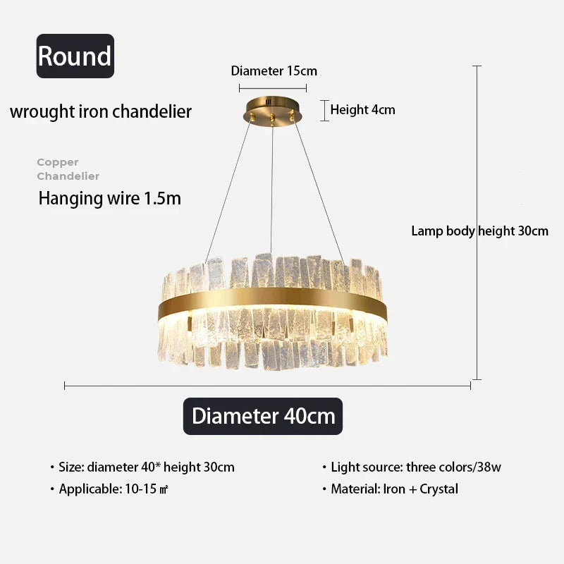 Golden Crystal Pendant Light Rectangle 100cm