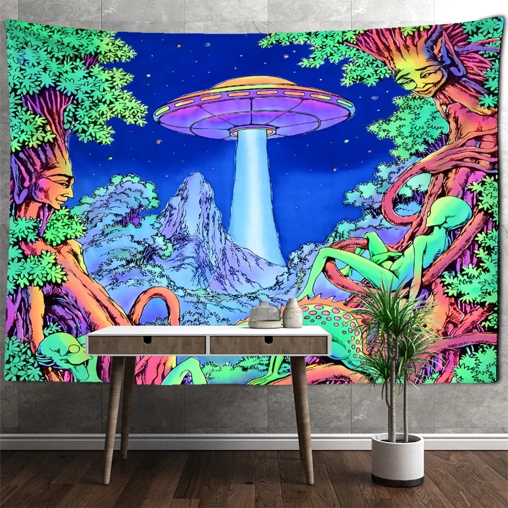 Polyester Psychedelic Tapestry