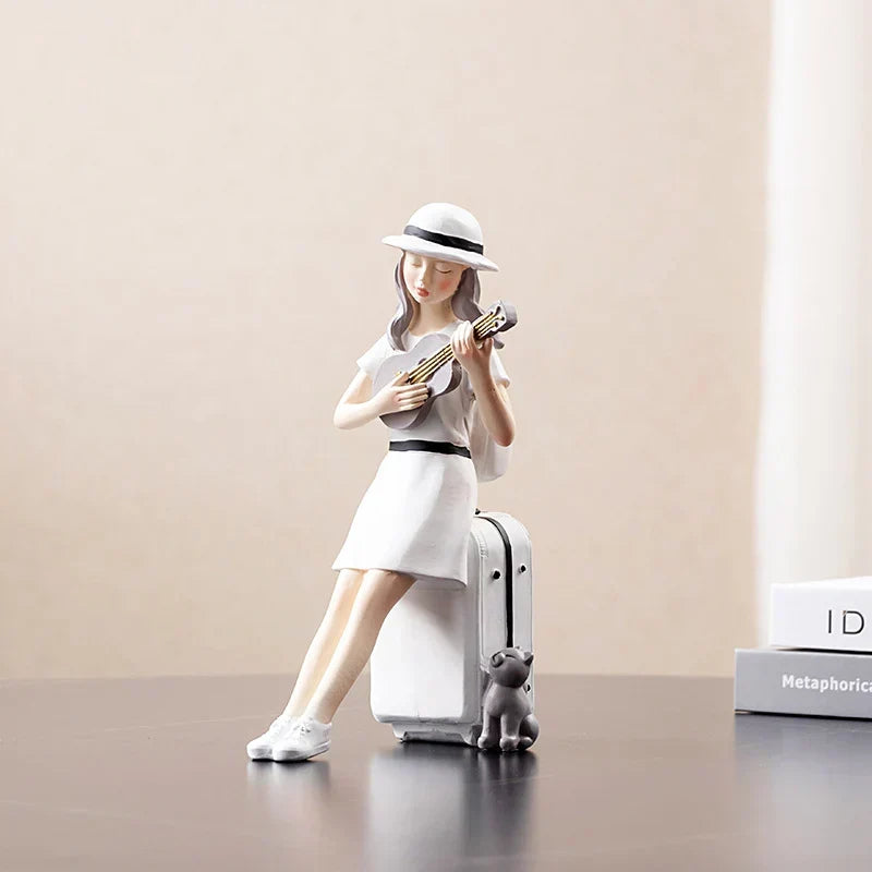 Resin Girl Figurine Sculpture