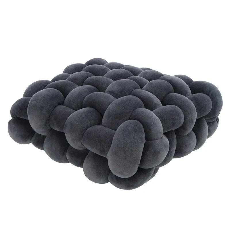 Grey Knot Square Pillows
