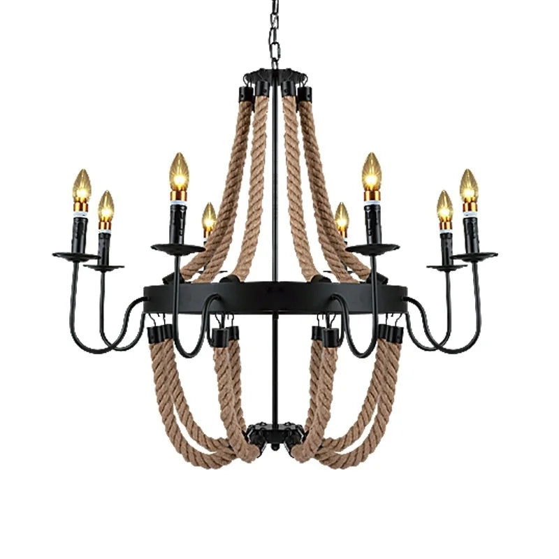 Hemp Vintage Loft Chandelier