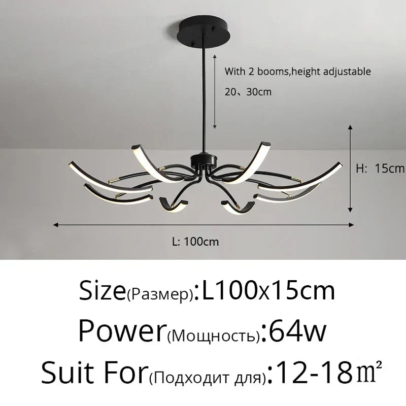 LED Bedroom Study Chandelier