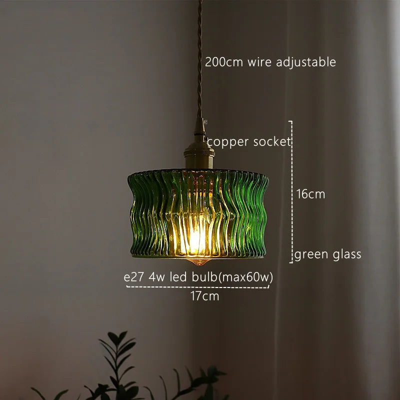 Nordic Green Glass Light