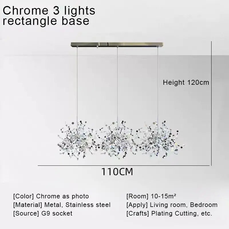 Gold 60cm 3-Light LED Pendant Light