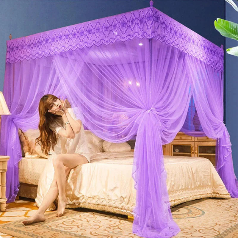 Lace Pleated Bed Canopy