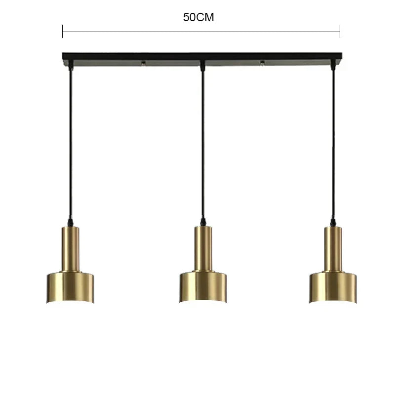 Gold Nordic Pendant Light Round 3-Head Design