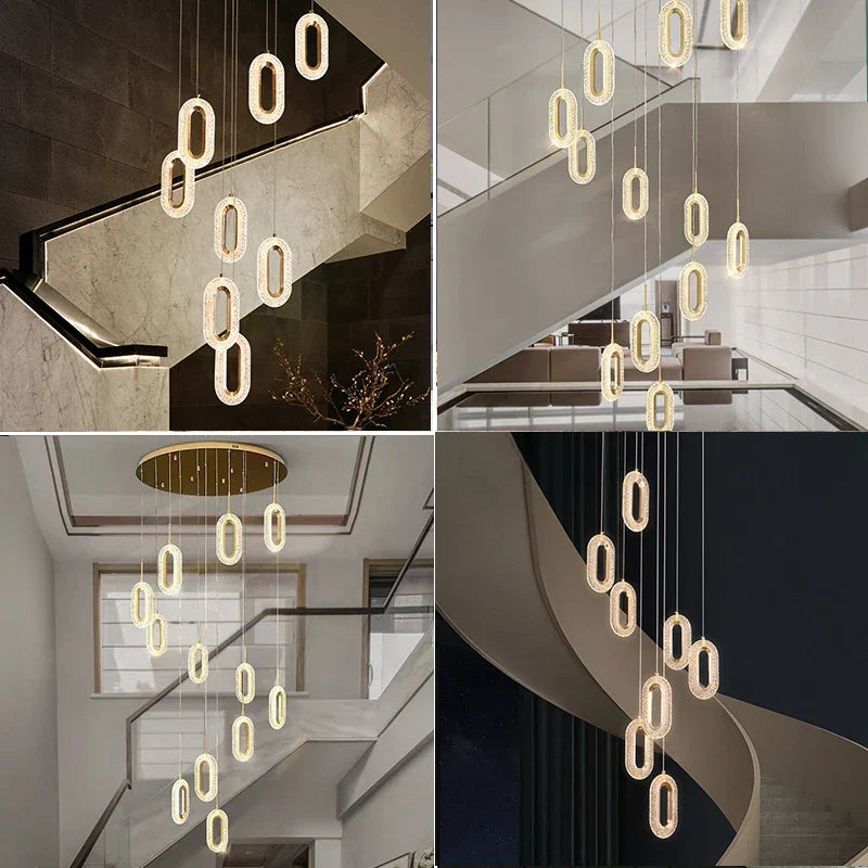 Gold Alloy Acrylic Chandelier