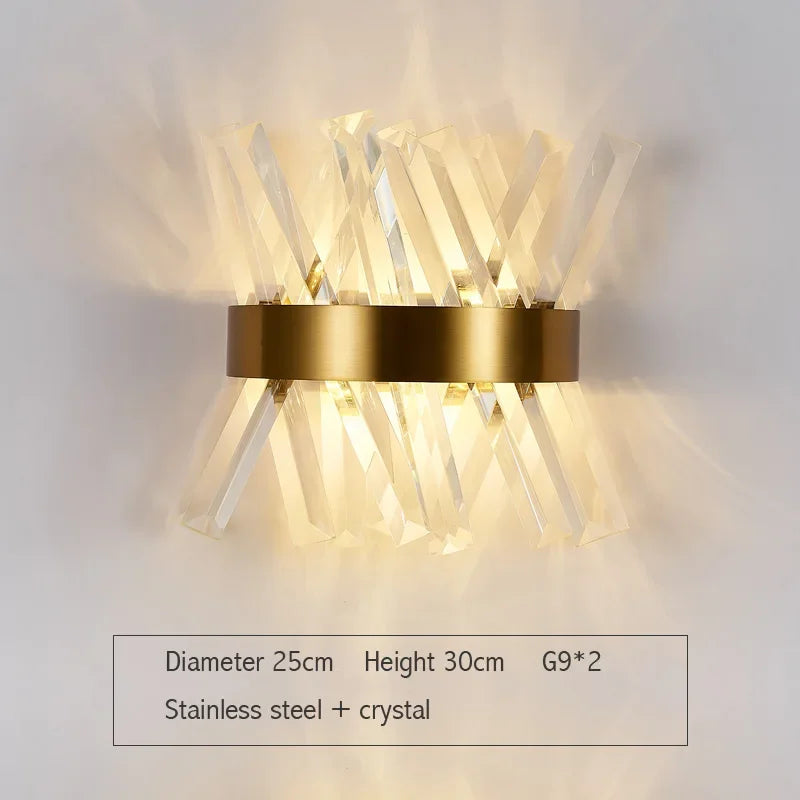 Gold Crystal Modern Wall Lights
