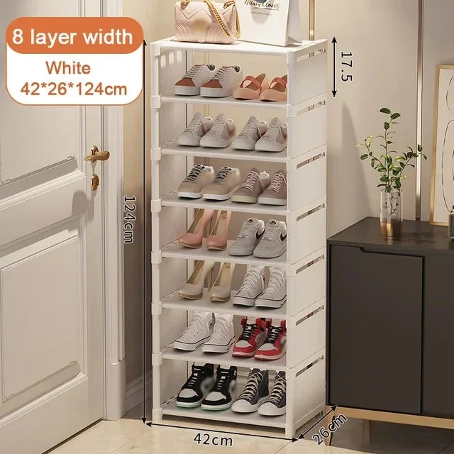 Multi-Layer Stackable Shoe Cabinet Shoes Storage Rack foldable free combination shoe rack For Entry Wall Corner Shoes Shelf