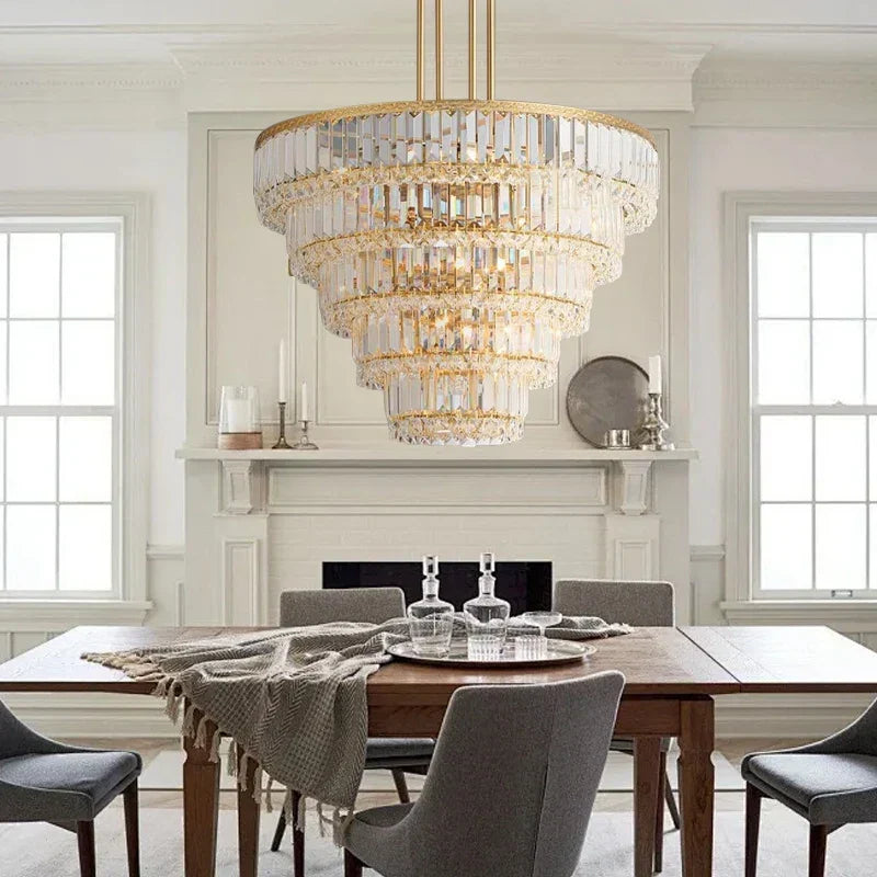 Gold Crystal Multi-layer Lights