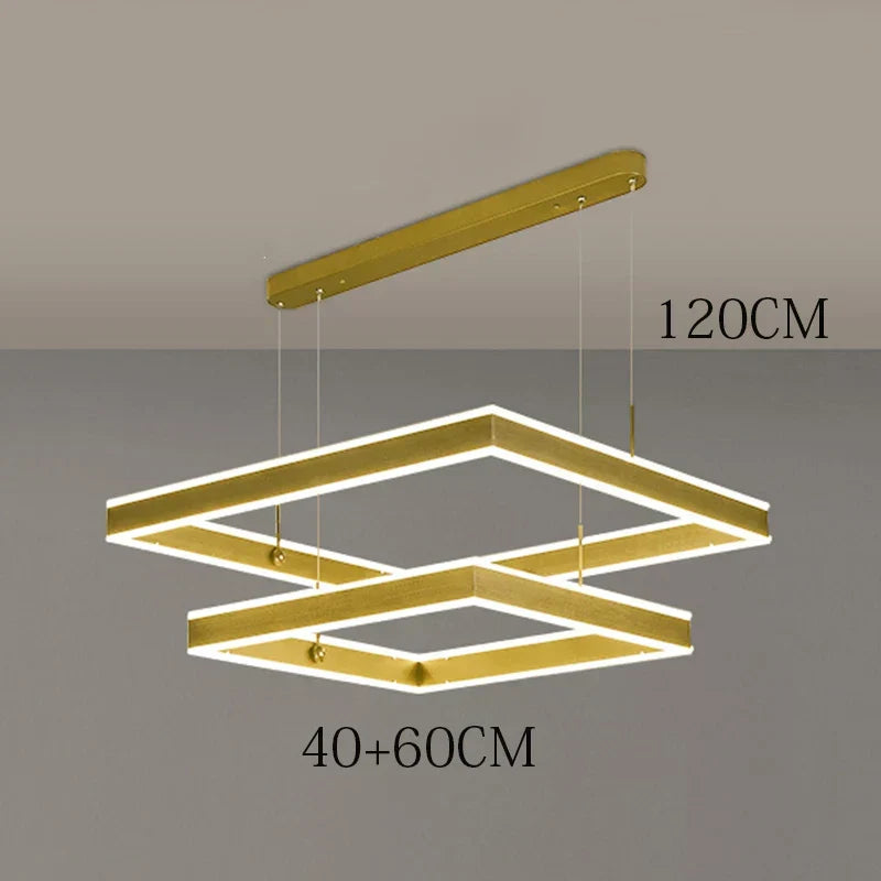 Chrome LED Pendant Light 6-Head Coffee Finish