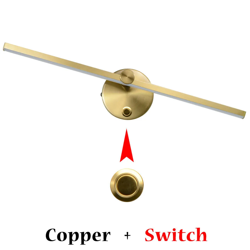 Gold Linear LED Sconce