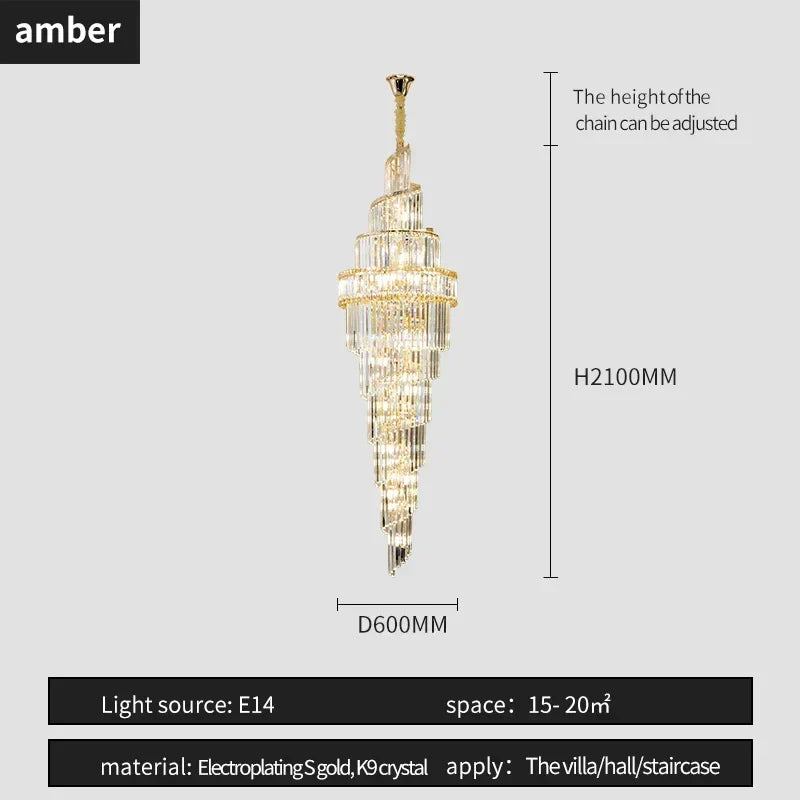 Deluxe Crystal Pendant Chandelier