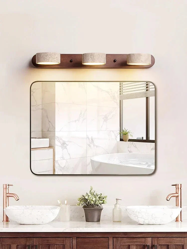 Stone Retro Wall Mirror Light