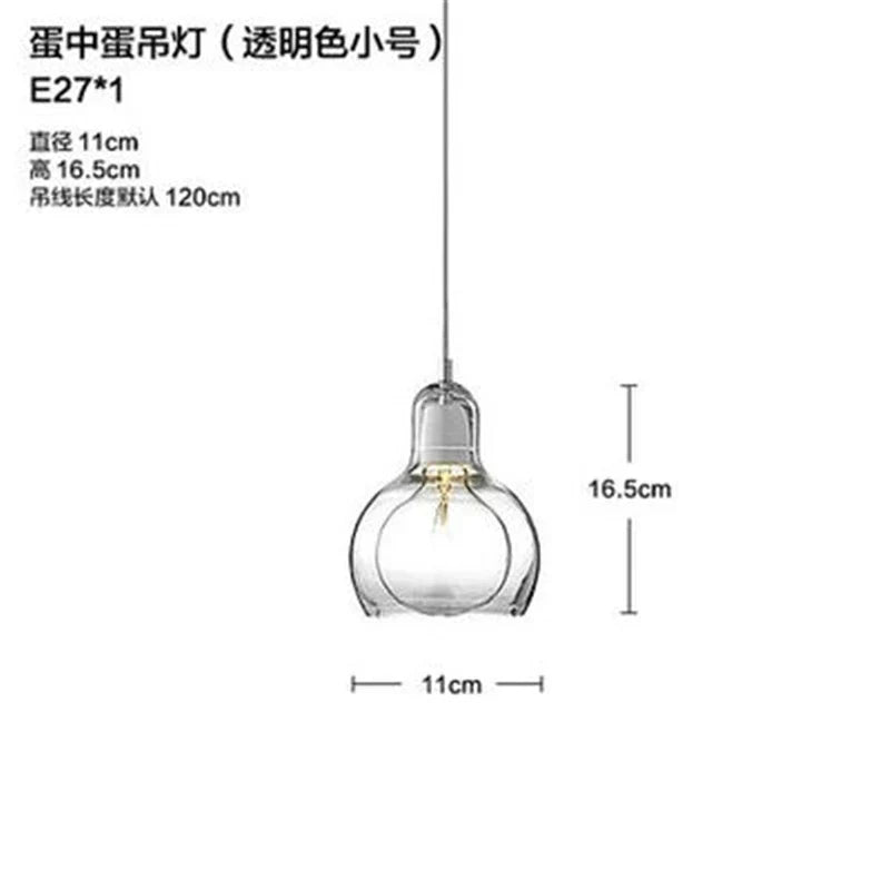 Amber Glass Pendant Light Large Size Kitchen